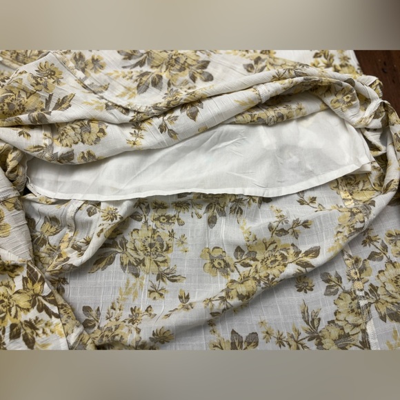 Free People Jaymes Midi Dress Pastry Cream Size XS Boho Milkmaid Smocked Floral - Picture 14 of 16